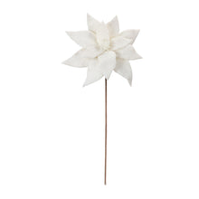 Load image into Gallery viewer, Glittered Poinsettia Stem (Set of 6)