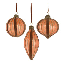 Load image into Gallery viewer, Copper Glass Holiday Ornament (Set of 12)