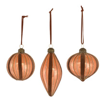 Load image into Gallery viewer, Copper Glass Holiday Ornament (Set of 12)