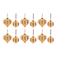Load image into Gallery viewer, Ribbed Glass Onion Ornament (Set of 12)
