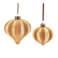 Load image into Gallery viewer, Ribbed Glass Onion Ornament (Set of 12)