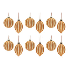 Load image into Gallery viewer, Ribbed Glass Ornamnet (Set of 12)