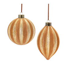 Load image into Gallery viewer, Ribbed Glass Ornamnet (Set of 12)