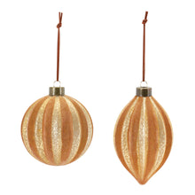 Load image into Gallery viewer, Ribbed Glass Ornamnet (Set of 12)