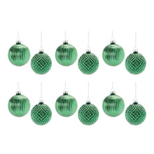 Load image into Gallery viewer, Textured Glass Ball Ornament (Set of 12)