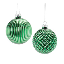 Load image into Gallery viewer, Textured Glass Ball Ornament (Set of 12)