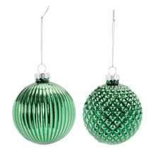 Load image into Gallery viewer, Textured Glass Ball Ornament (Set of 12)