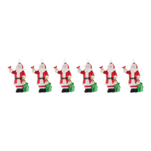 Load image into Gallery viewer, Glass Santa with Cardinal Bird Ornament (Set of 6)