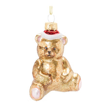 Load image into Gallery viewer, Glass Teddy Bear Ornament (Set of 12)