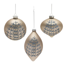 Load image into Gallery viewer, Champagne Glittered Ball Ornament (Set of 6)