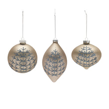 Load image into Gallery viewer, Champagne Glittered Ball Ornament (Set of 6)