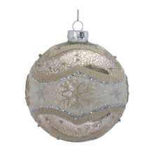 Load image into Gallery viewer, Snowflake Mercury Glass Ball Ornament (Set of 6)