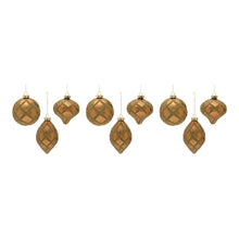 Load image into Gallery viewer, Glitter Net Glass Ball Ornamnet (Set of 12)