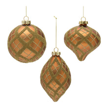 Load image into Gallery viewer, Glitter Net Glass Ball Ornamnet (Set of 12)