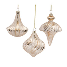 Load image into Gallery viewer, Ribbed Swirl Glass Ornament (Set of 6)
