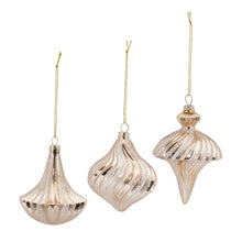 Load image into Gallery viewer, Ribbed Swirl Glass Ornament (Set of 6)