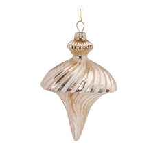 Load image into Gallery viewer, Ribbed Swirl Glass Ornament (Set of 6)