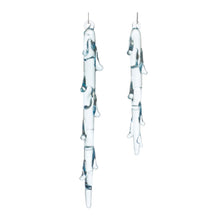 Load image into Gallery viewer, Melted Glass Icicle Drop Ornament (Set of 12)