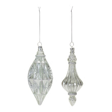 Load image into Gallery viewer, Glittered Glass Drop Ornament (Set of 12)