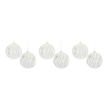 Load image into Gallery viewer, Ribbed Mercury Glass Ball Ornament (Set of 6)