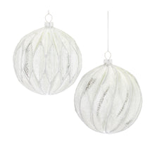 Load image into Gallery viewer, Ribbed Mercury Glass Ball Ornament (Set of 6)
