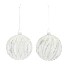 Load image into Gallery viewer, Ribbed Mercury Glass Ball Ornament (Set of 6)
