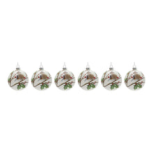 Load image into Gallery viewer, Glass Bird Branch Ornament (Set of 6)