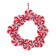 Load image into Gallery viewer, Peppermint Candle Wreath Ornament (Set of 24)