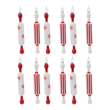 Load image into Gallery viewer, Glass Rolling Pin Ornament (Set of 12)