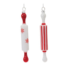Load image into Gallery viewer, Glass Rolling Pin Ornament (Set of 12)