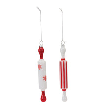 Load image into Gallery viewer, Glass Rolling Pin Ornament (Set of 12)