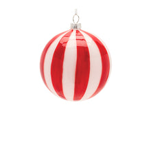 Load image into Gallery viewer, Striped Glass Ornament (Set of 6)