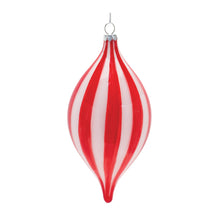 Load image into Gallery viewer, Striped Glass Ornament (Set of 6)