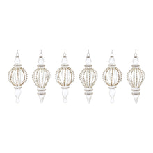 Load image into Gallery viewer, Jeweled Glass Finial Drop Ornament (Set of 6)