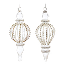 Load image into Gallery viewer, Jeweled Glass Finial Drop Ornament (Set of 6)