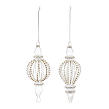 Load image into Gallery viewer, Jeweled Glass Finial Drop Ornament (Set of 6)
