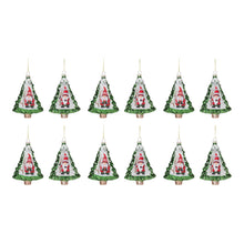 Load image into Gallery viewer, Gnome Pine Tree Ornament (Set of 12)