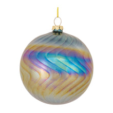 Load image into Gallery viewer, Irredescent Glass Swirl Ornament (Set of 6)