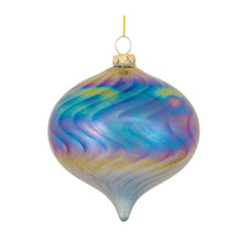 Load image into Gallery viewer, Irredescent Glass Swirl Ornament (Set of 6)