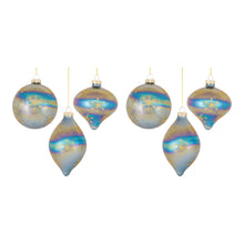 Load image into Gallery viewer, Irredescent Glass Snowflake Ornament (Set of 6)