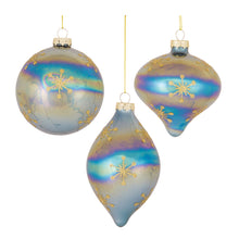 Load image into Gallery viewer, Irredescent Glass Snowflake Ornament (Set of 6)