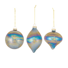Load image into Gallery viewer, Irredescent Glass Snowflake Ornament (Set of 6)