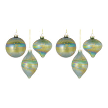 Load image into Gallery viewer, Irredescent Glass Snowflake Ornament (Set of 6)