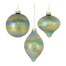 Load image into Gallery viewer, Irredescent Glass Snowflake Ornament (Set of 6)