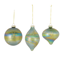 Load image into Gallery viewer, Irredescent Glass Snowflake Ornament (Set of 6)
