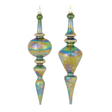 Load image into Gallery viewer, Irredescent Glass Finial Drop Ornament (Set of 6)