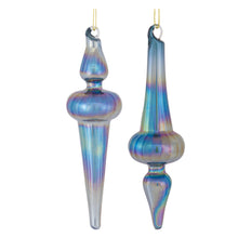 Load image into Gallery viewer, Irredescent Glass Finial Drop Ornament (Set of 12)