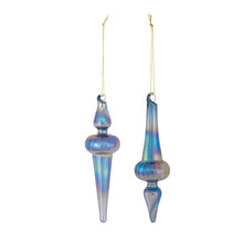 Load image into Gallery viewer, Irredescent Glass Finial Drop Ornament (Set of 12)
