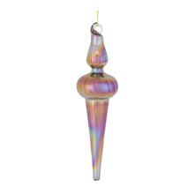 Load image into Gallery viewer, Irredescent Glass Finial Drop Ornament (Set of 12)