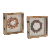 Load image into Gallery viewer, Dried Fruit Wreath Shadow Box (Set of 2)
